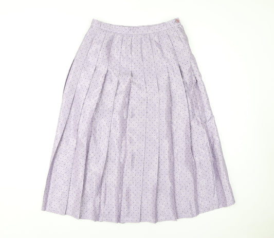 Country Casuals Women's Purple Pleated Midi Skirt Size 14