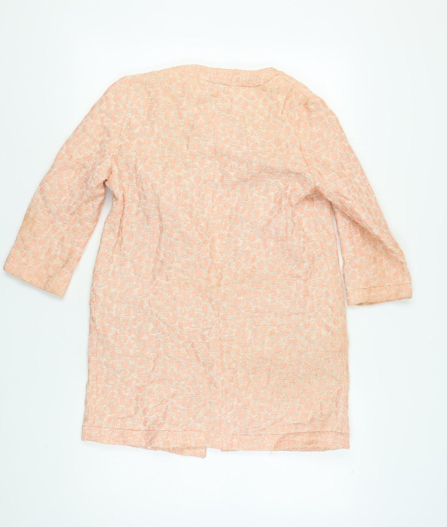Zara Women’s Pink Tweed Overcoat Size 8