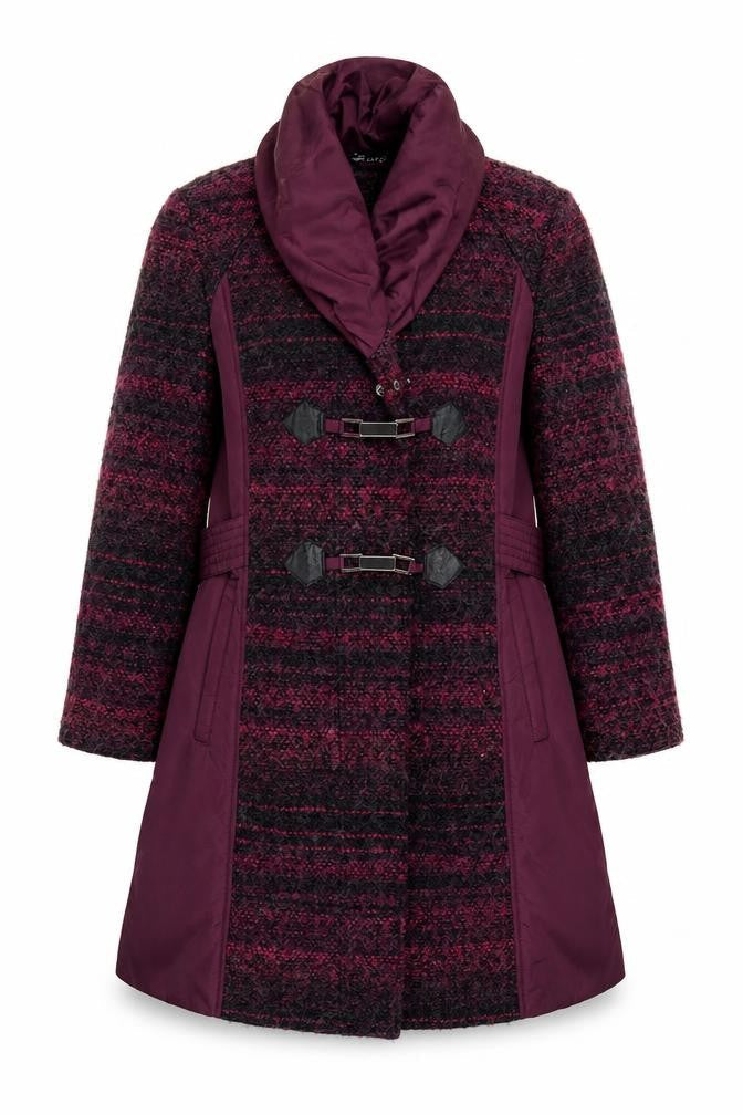 Joanna Hope Women's Purple Mid-Length Toggle Coat UK 16
