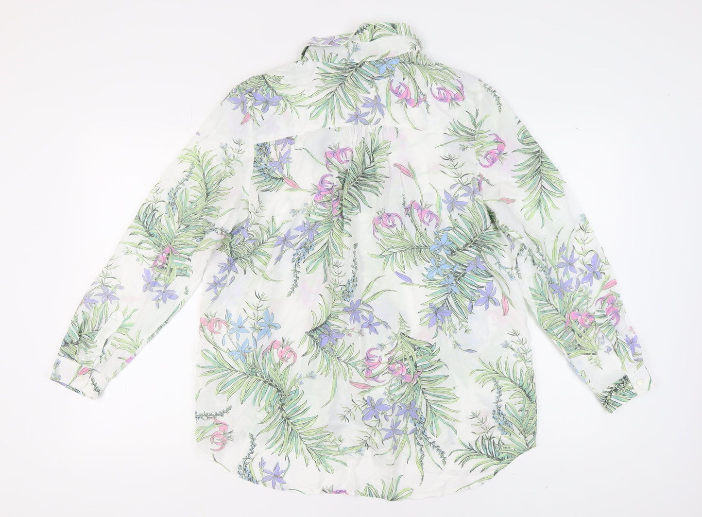 Marks & Spencer Women's Ivory Floral Blouse, Size 18