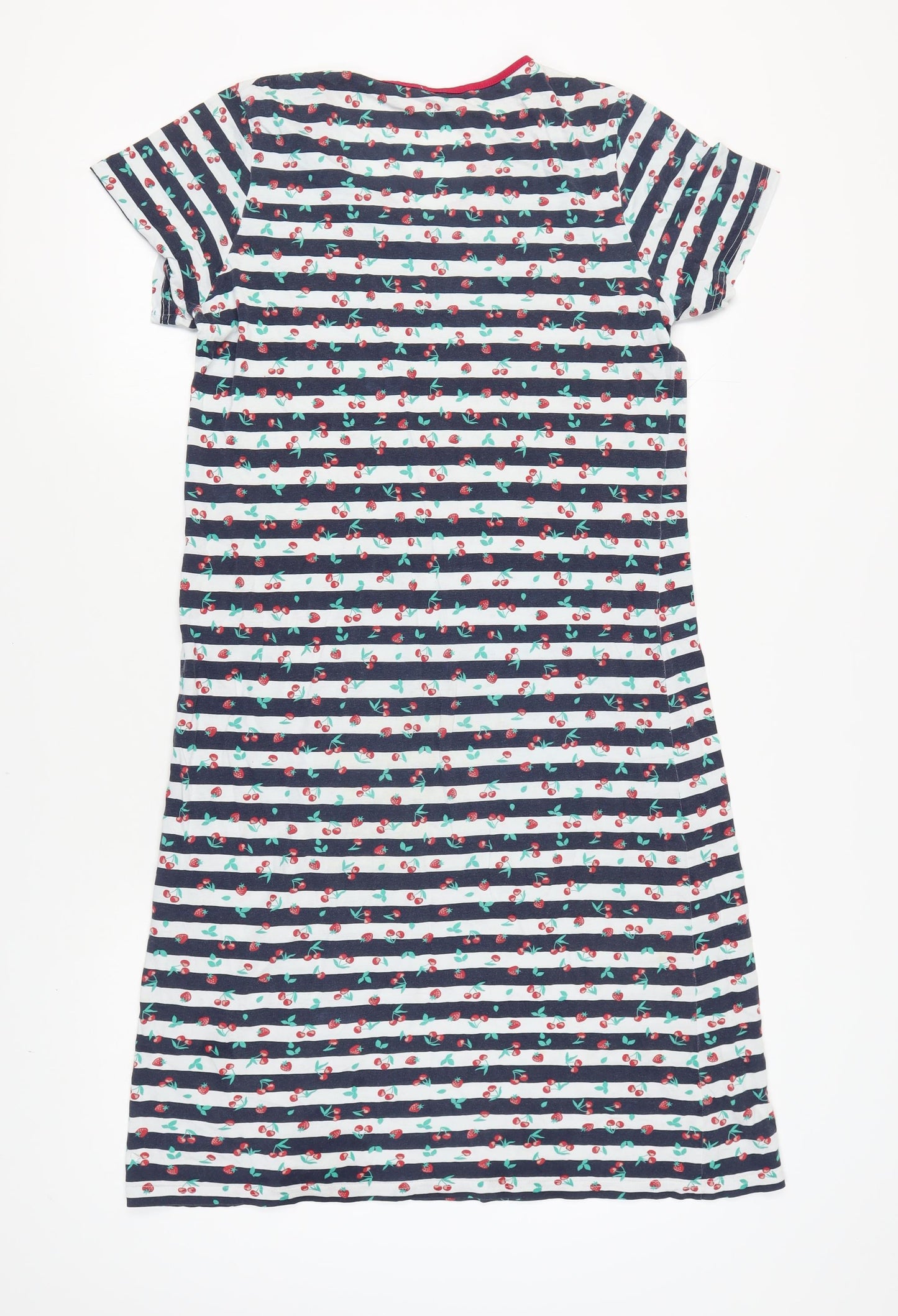Damart Women's Multicoloured Striped Cotton Nightshirt S