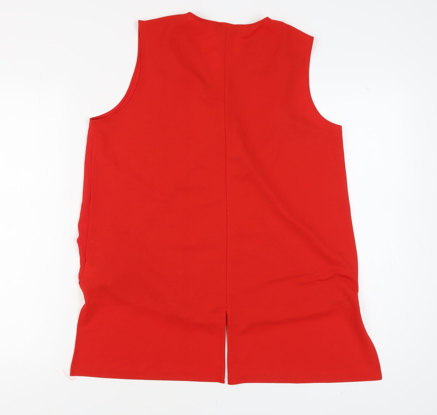 Next Women's Red Sleeveless Wrap Blouse Size 18
