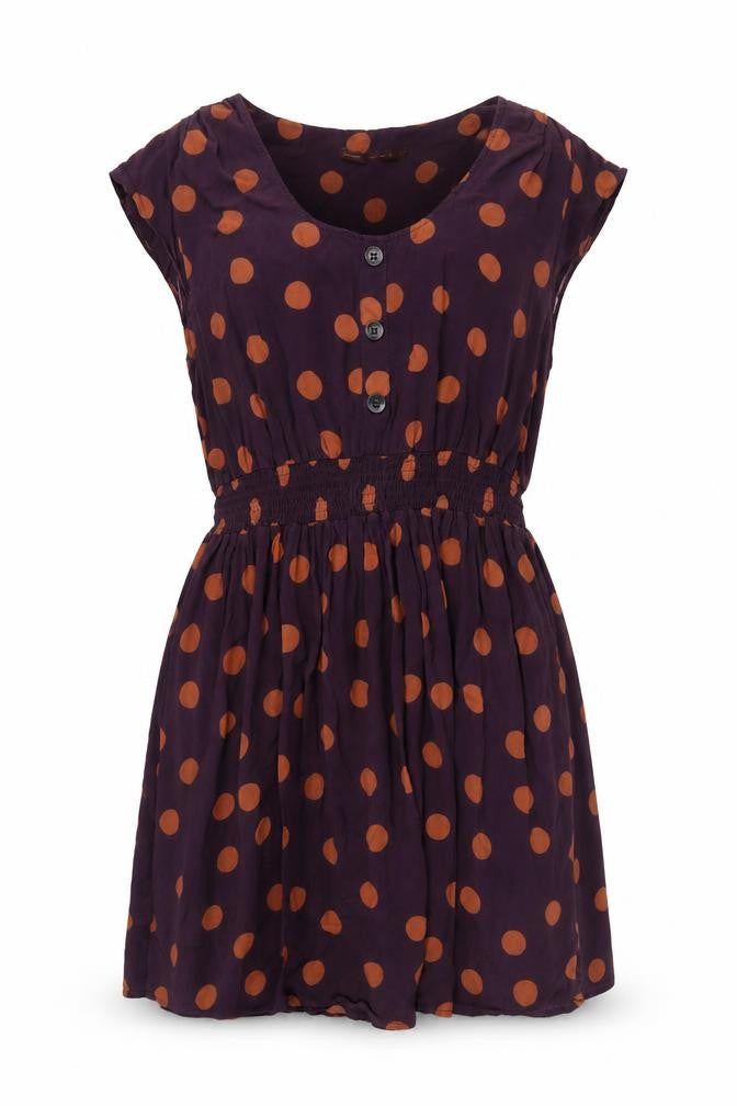 Next Women's Purple Polka Dot A-Line Dress, Size 12