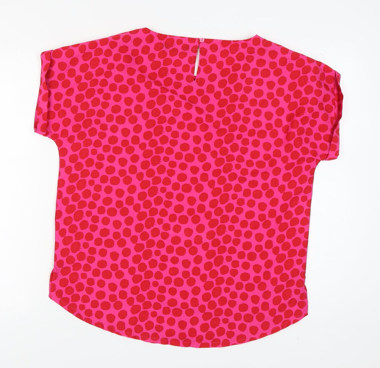 Roman Women's Pink Polka Dot Blouse Size 14