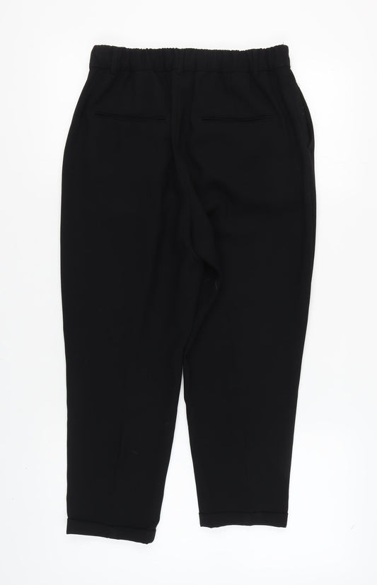 Zara Women's Black Cropped Trousers - Size M