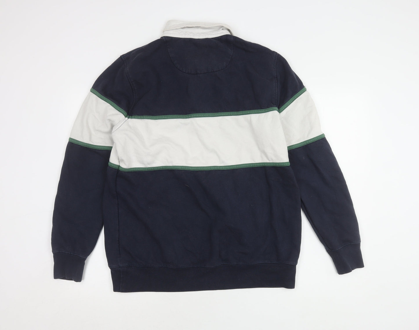 Jack Wills Men's Blue Colourblock Polo L