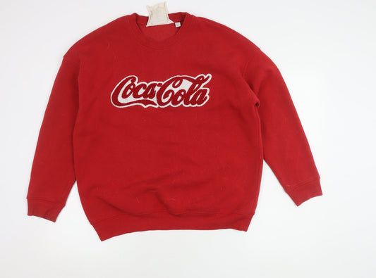 CocaCola Unisex Red S Pullover Sweatshirt