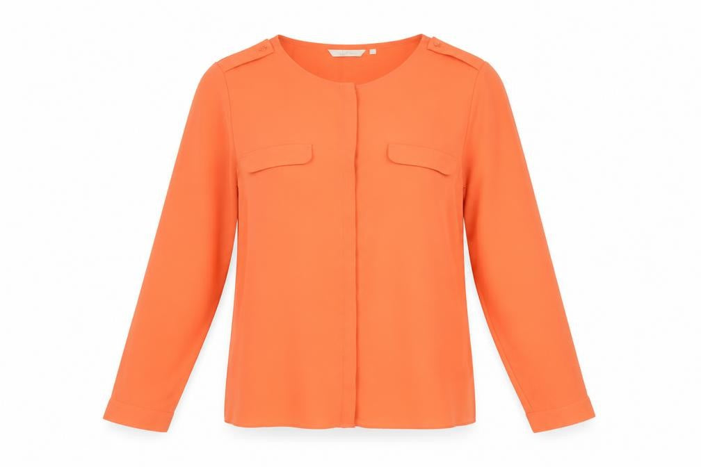 Womens UK Size S DOCKERS Orange Polyester Blouse