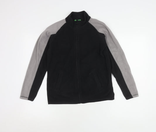 Mountain Warehouse Boys Black Fleece Jacket 13Y, Full Zip