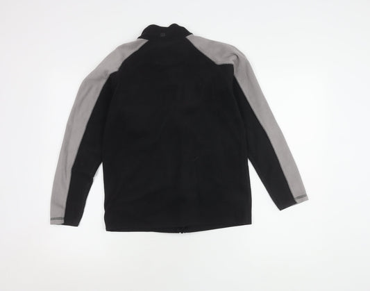 Mountain Warehouse Boys Black Fleece Jacket 13Y, Full Zip