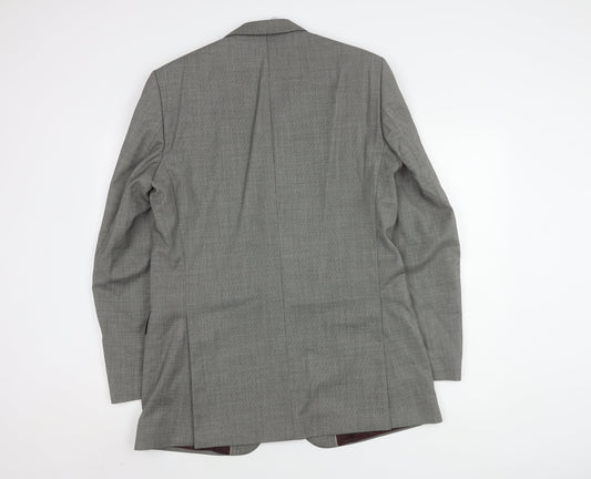 Chester by Chester Barrie Men's Grey Wool Blazer 40L