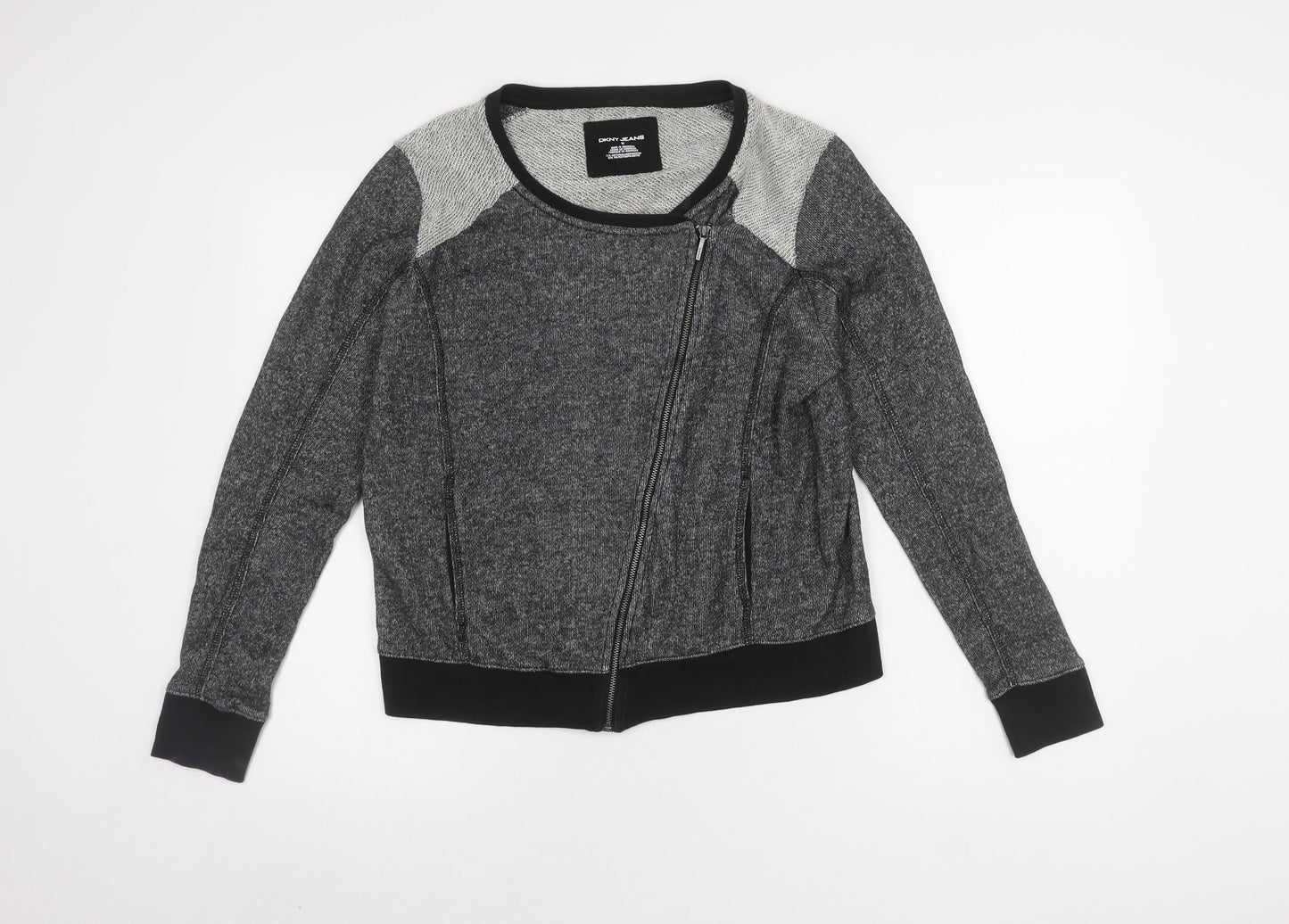 DKNY Jeans Women's Grey Full Zip Jumper, Size M