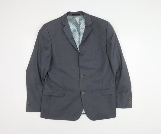 Ted Baker Men's Grey Blazer, 42S, Classic Formal Style
