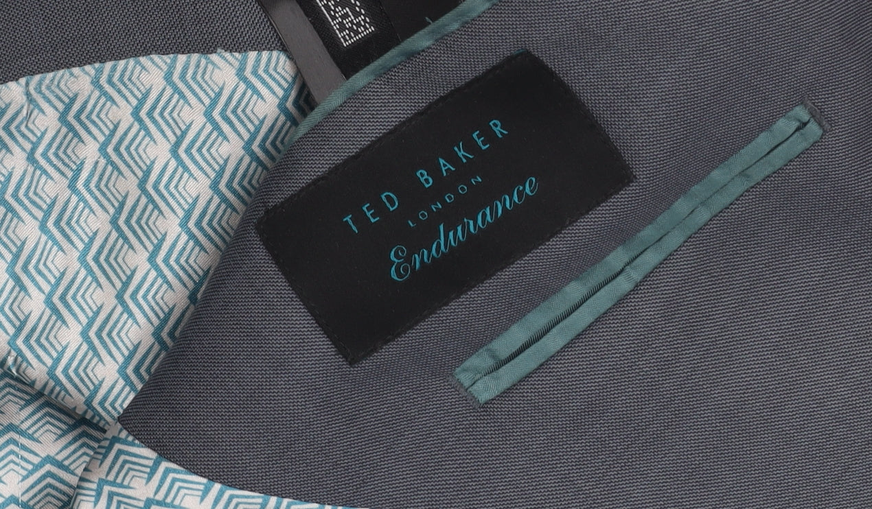 Ted Baker Men's Grey Blazer, 42S, Classic Formal Style