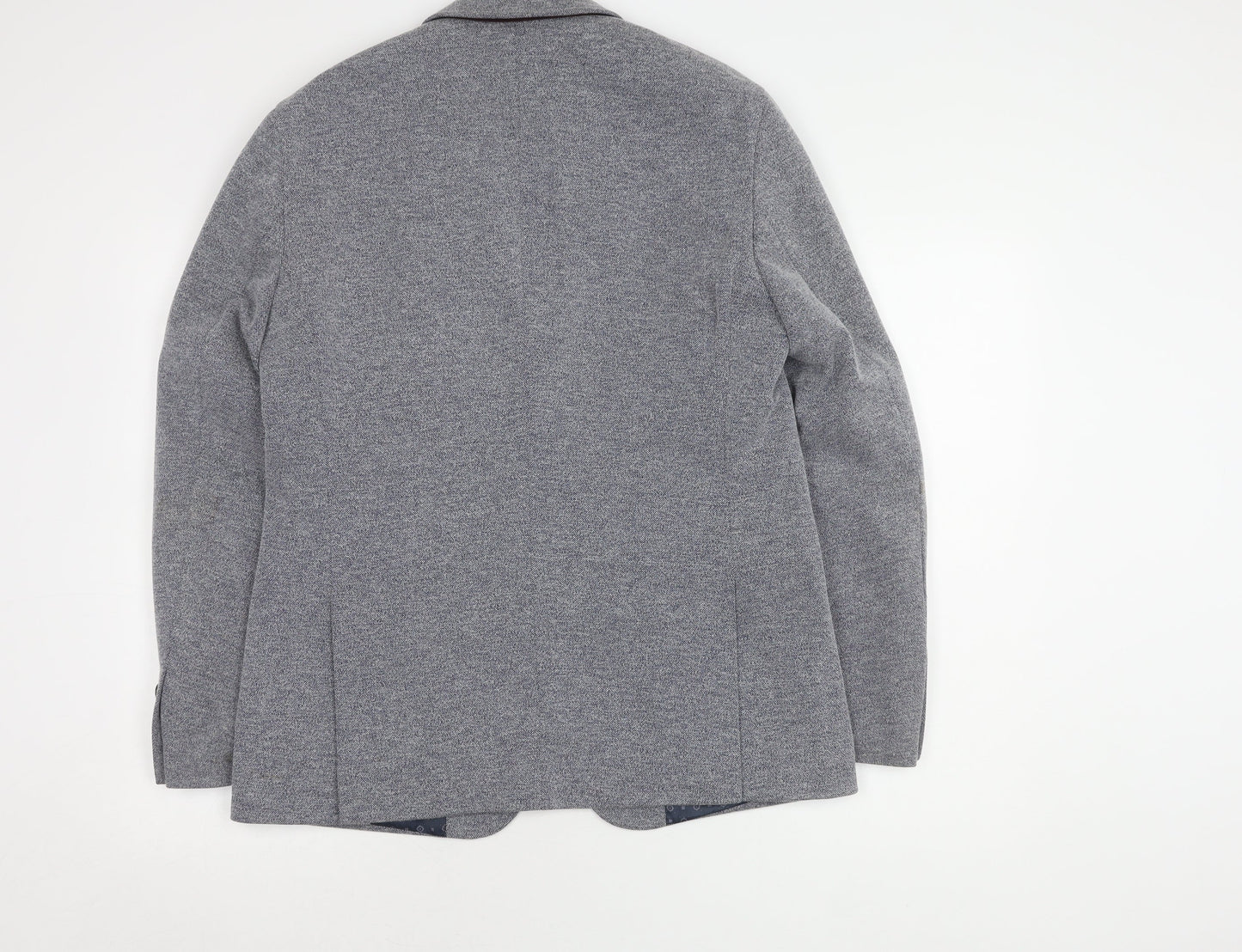 Jack & Jones Men's Grey Blazer, Size 50, Notch Lapel