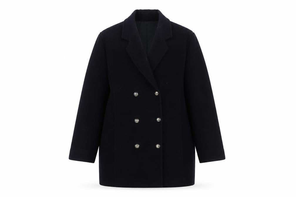 Viyella Women's Black Wool Blend Petite Coat