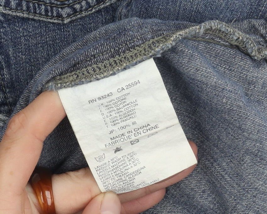 Diesel Women's Blue Denim Button-Up Shirt XS