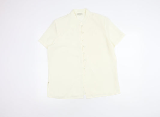 Eastex Women's Ivory Button-Up Shirt, Size 14 - Classic & Casual