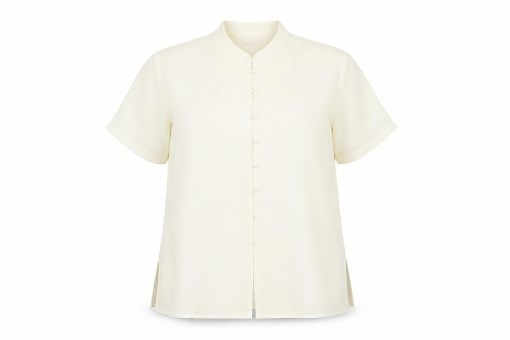 Womens UK Size 14 Eastex Ivory Polyester Button-Up