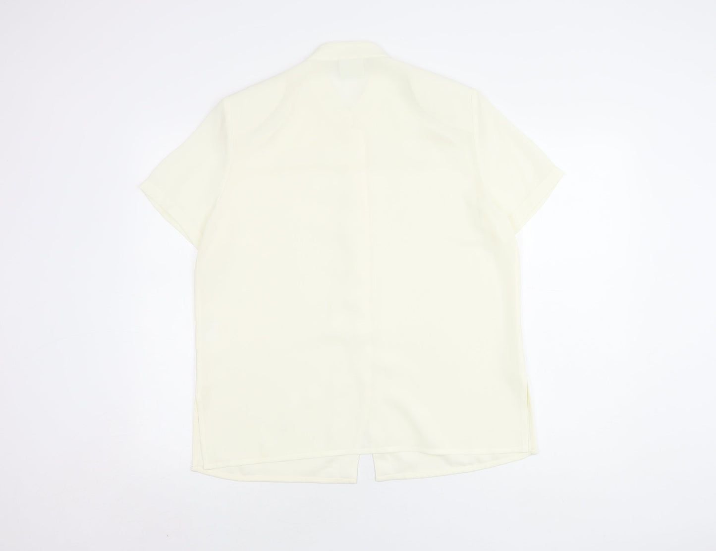 Eastex Women's Ivory Button-Up Shirt, Size 14 - Classic & Casual