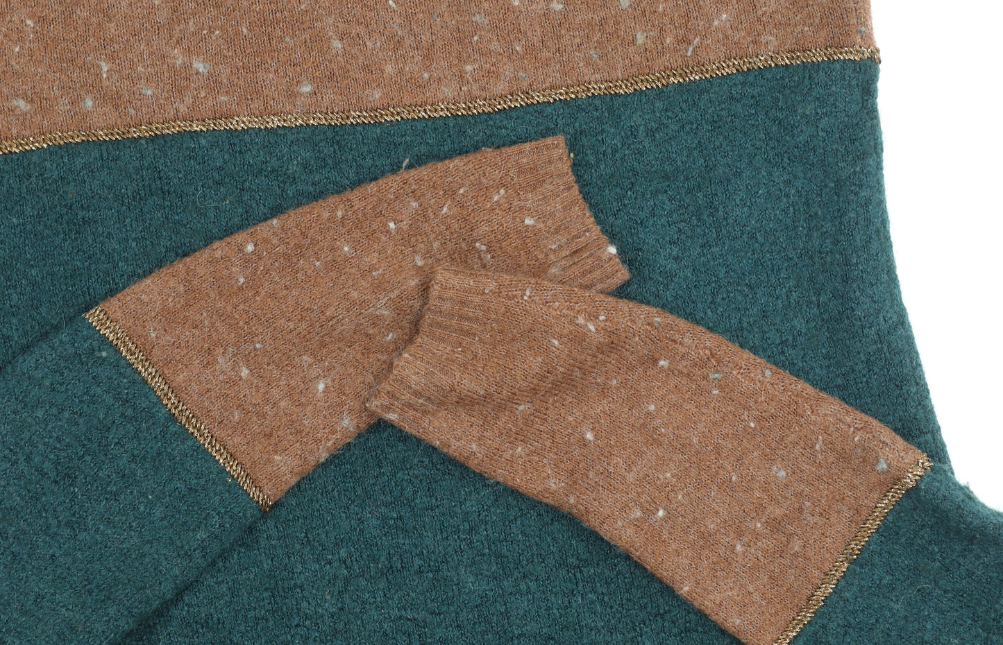 Fat Face Women's Brown Green Pullover, UK 8