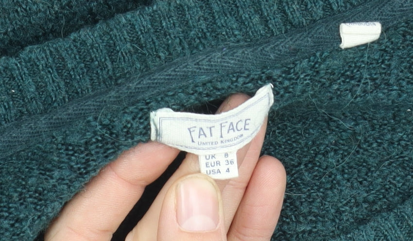 Fat Face Women's Brown Green Pullover, UK 8