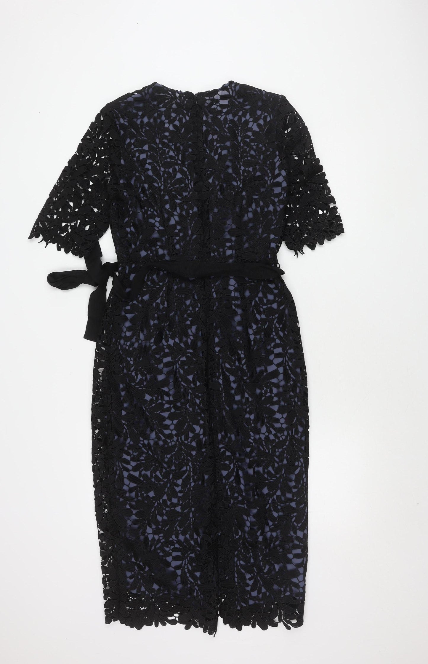 L.K. Bennett Women's Blue/Black Lace Accent Dress Size 6