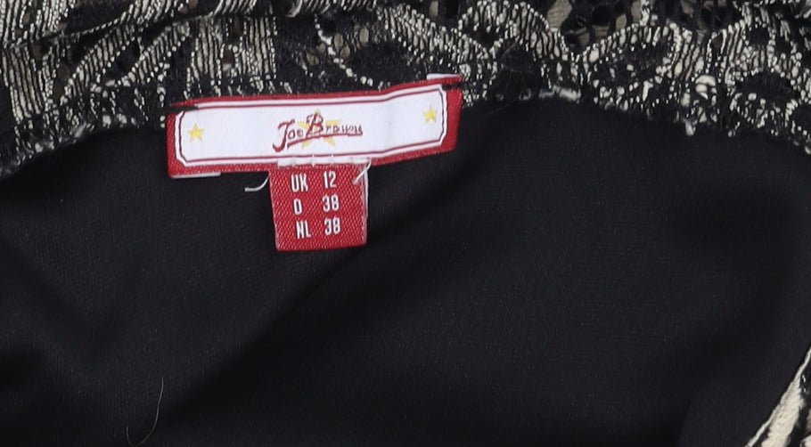 Joe Browns Women's Black Floral Sheath Dress Size 12