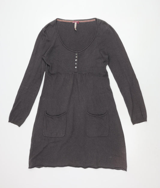 White Stuff Women's Grey Knit Dress Size 12