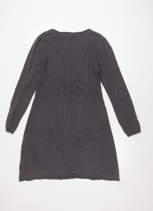 White Stuff Women's Grey Knit Dress Size 12