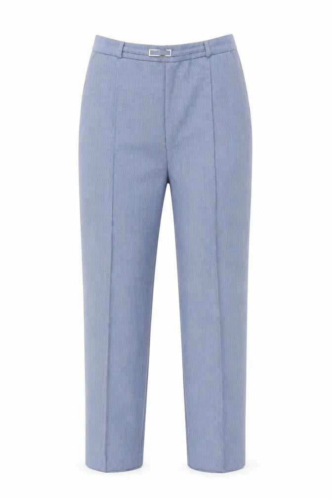Front view of Honor Millburn Women's Blue Relaxed Trousers, size 12