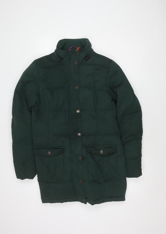 Fat Face Women's Green Puffer Jacket Size 12