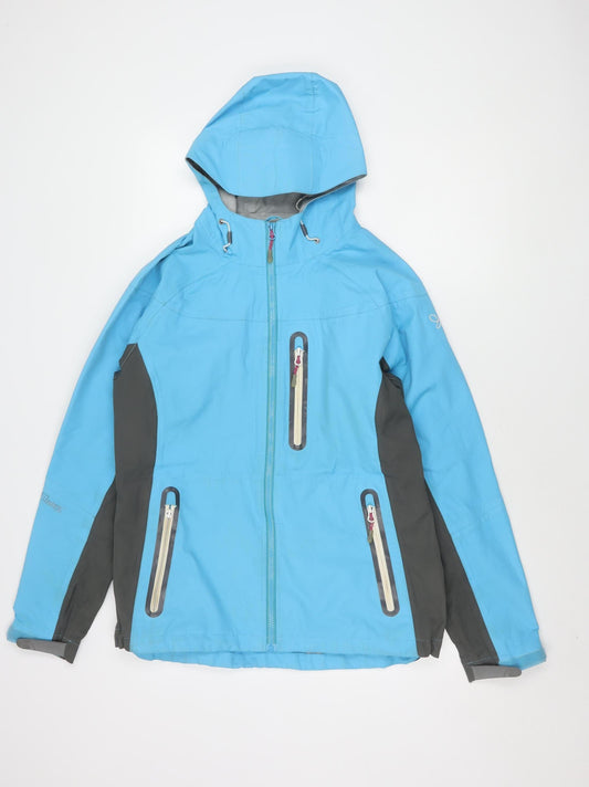 TOG24 Women's Blue Ski Jacket Size 12 - Waterproof & Hooded