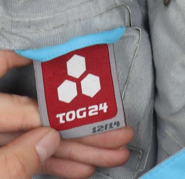 TOG24 Women's Blue Ski Jacket Size 12 - Waterproof & Hooded