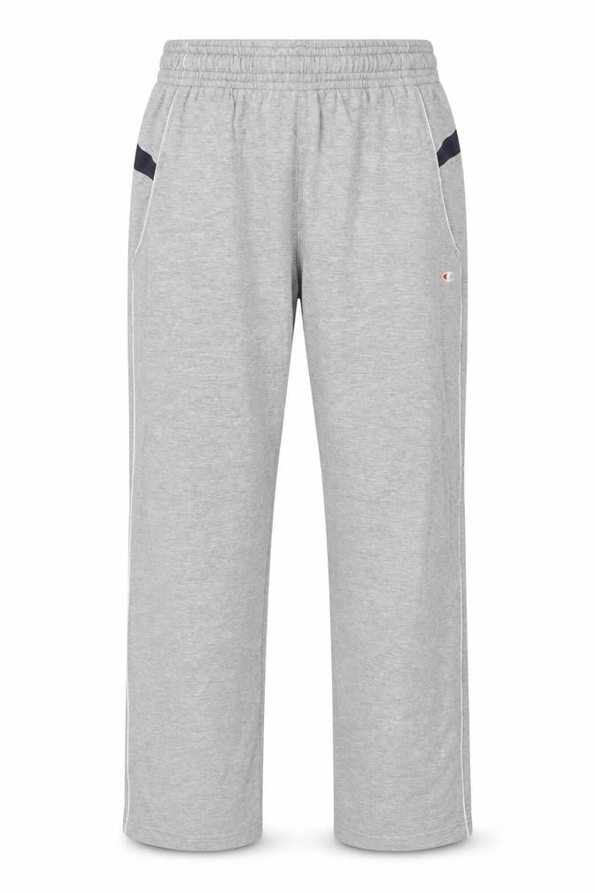 Champion Men's Grey Track Pants, L, Elastic Waist, Jersey