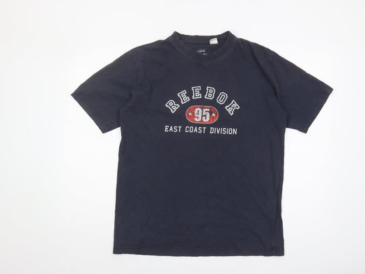 Reebok Men's Black Medium Crew Neck Graphic T-Shirt