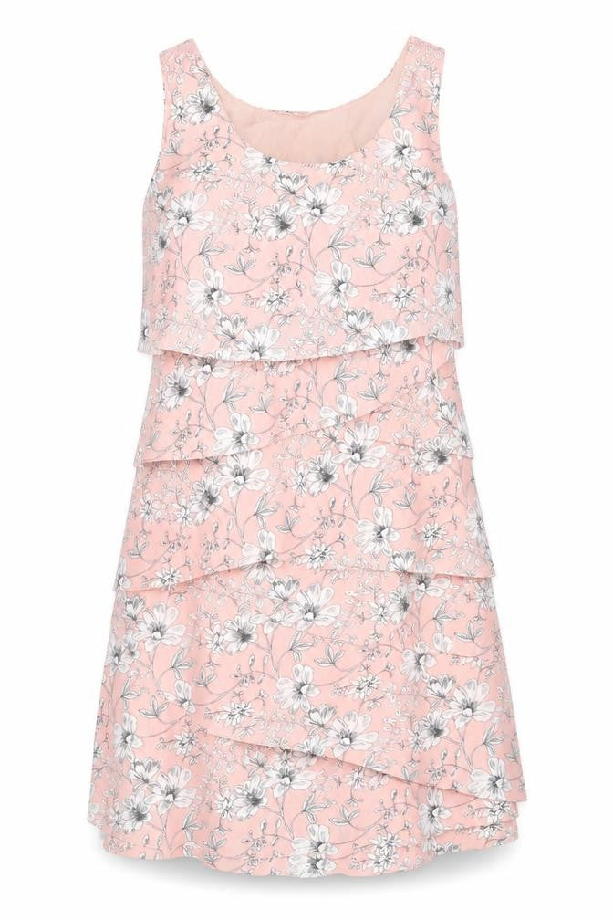 Taifun Women's Pink Floral Sleeveless Dress Size 6