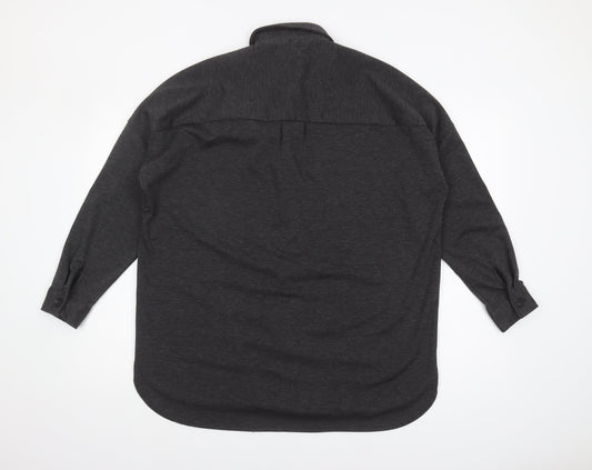 Stradivarius Women's Black Button-Up Shirt S