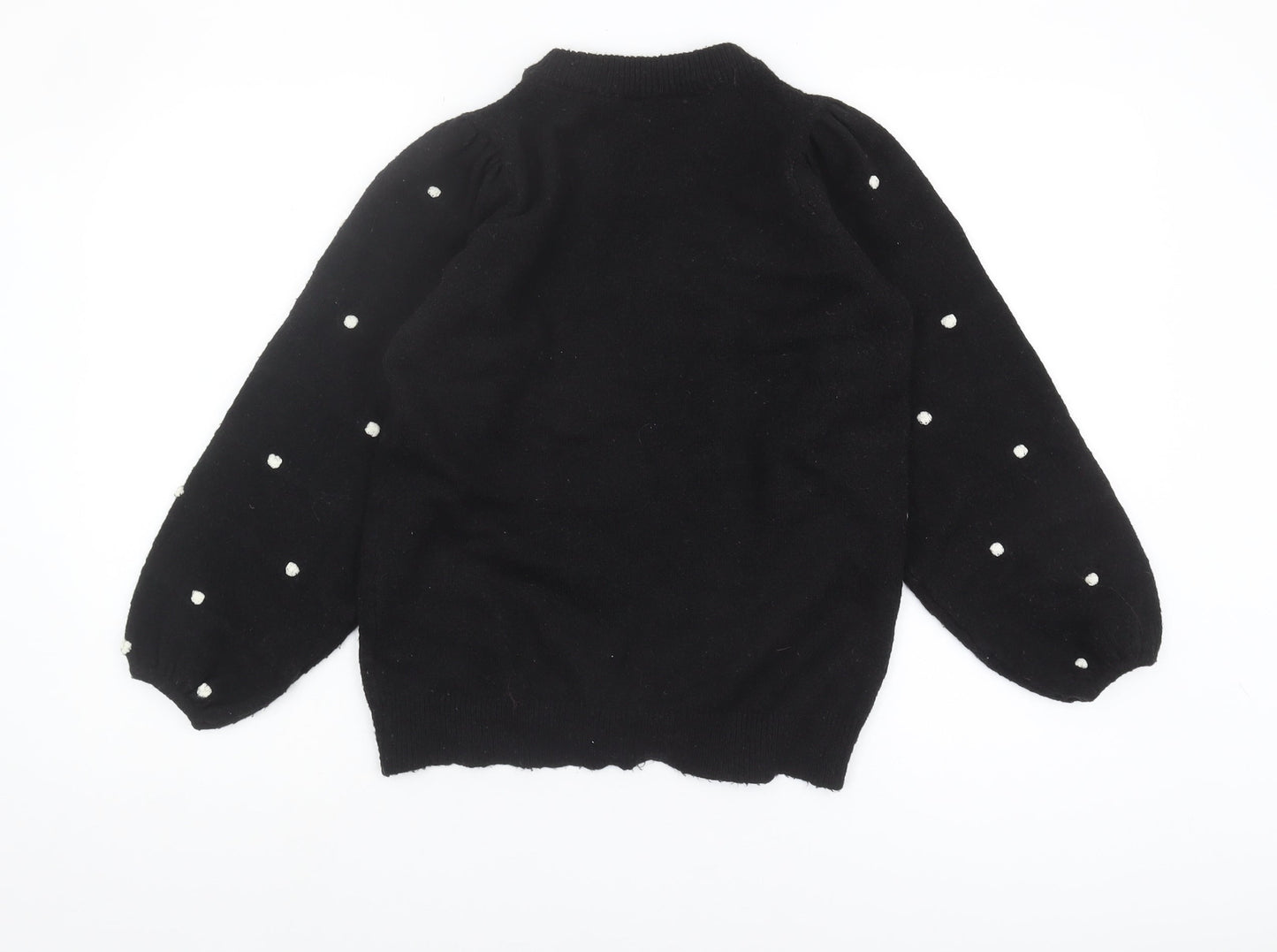 Dorothy Perkins Women's Black Polka Dot Pullover Jumper Size 10