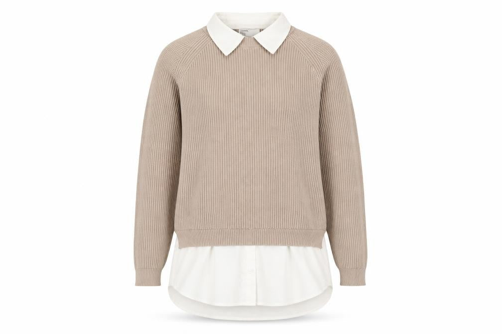 Womens UK 12 Regular friends like these Beige Pullover Tight-Knit