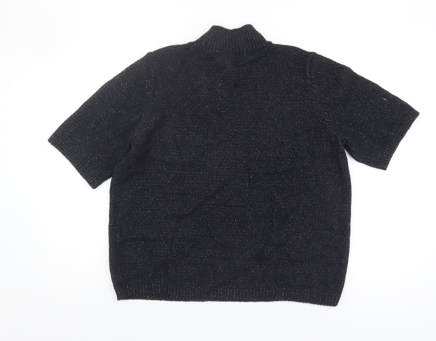 Marks and Spencer Women's Black Mock Neck Jumper L