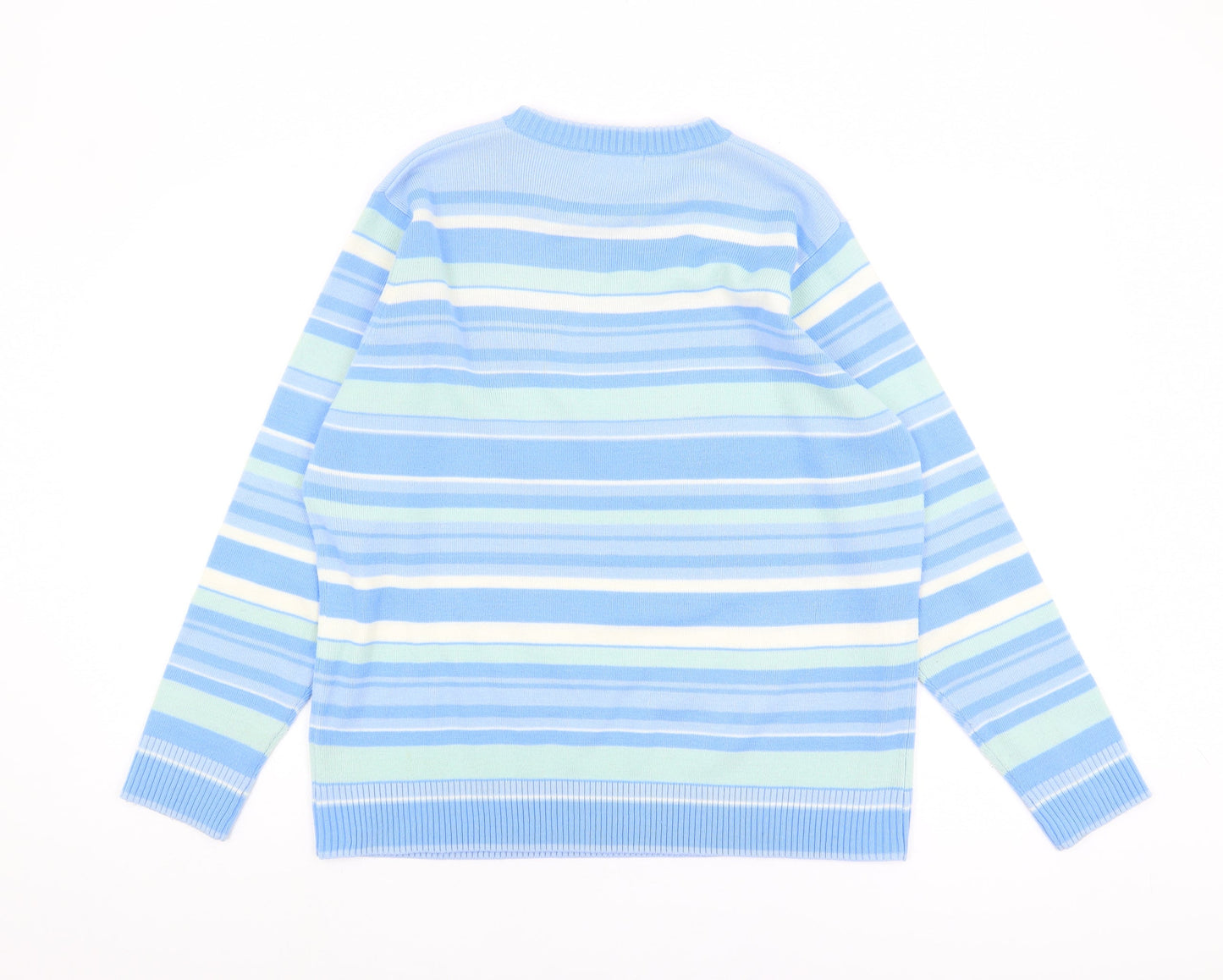 Berkertex Women's Blue Striped Pullover Jumper