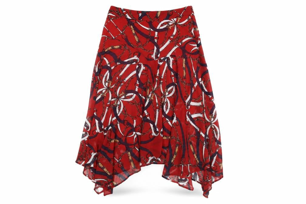Marks and Spencer Women's Red Size 8 Geometric Skirt
