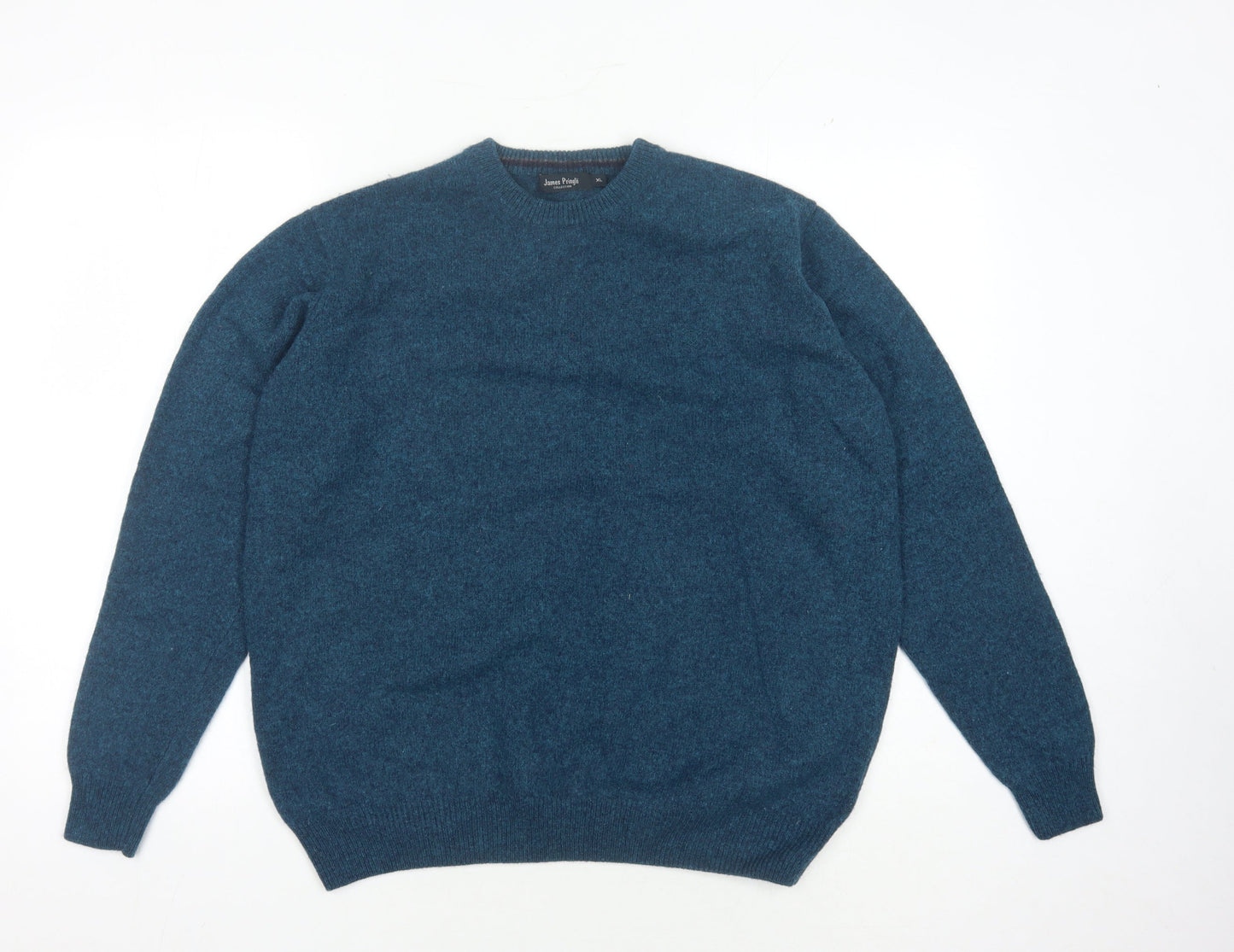 James Pringle Mens XL Blue Wool Pullover Jumper