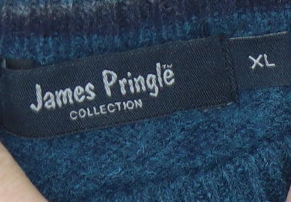 James Pringle Mens XL Blue Wool Pullover Jumper
