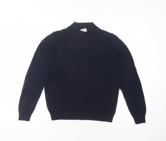 Cotswold Collections Women's Blue S Mock Neck Jumper