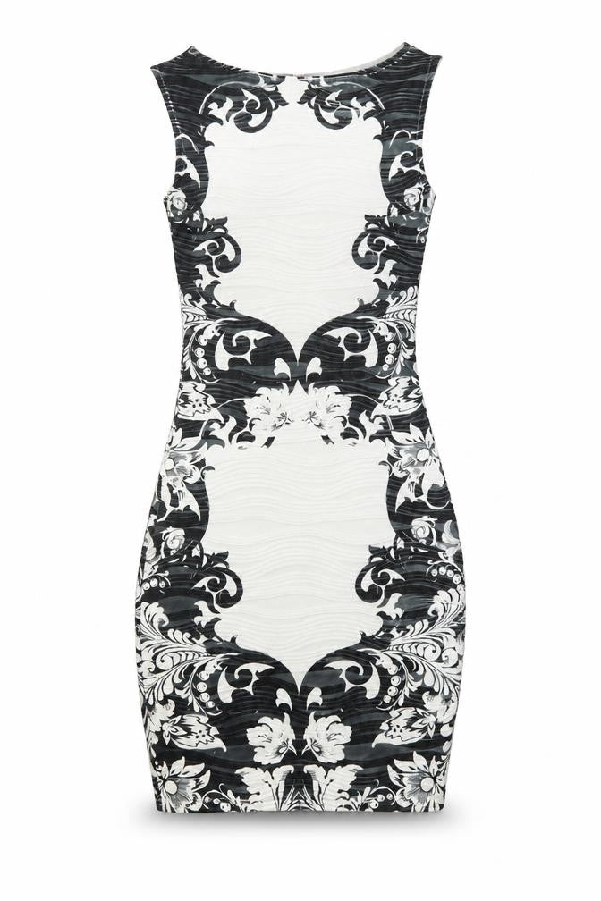 Lipsy Women's Black & White Bodycon Dress, Sleeveless, Party Wear