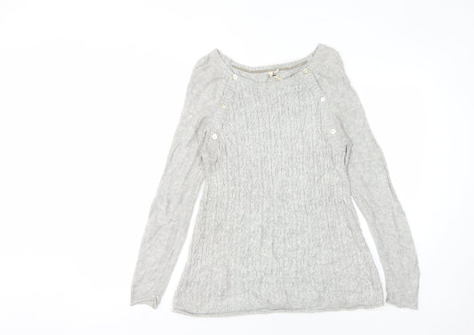 White Stuff Women's Grey Pullover Jumper Size 10