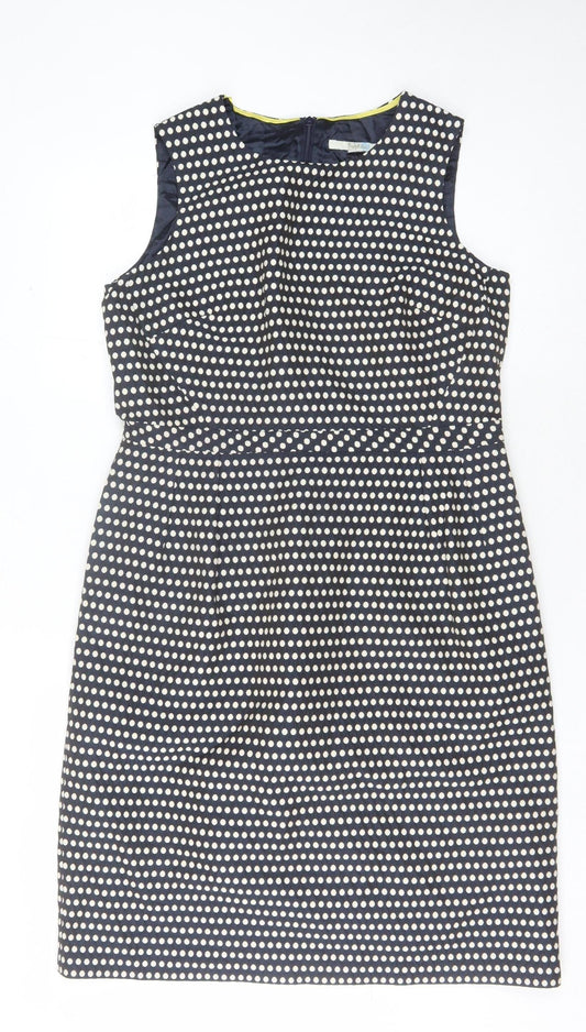 Boden Women's Blue Polka Dot Sleeveless Dress Size 14