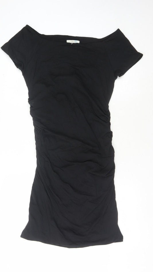 Boden Women's Black Stretch Off-the-Shoulder Dress